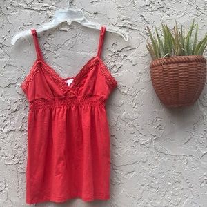 🌺 Teenbell Orange Double Spaghetti Strap Top